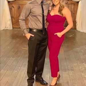 NWT Express strapless sweetheart neck jumpsuit